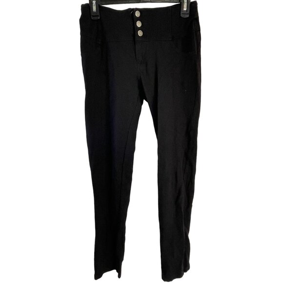 Shine star pants 3 buttons stretch foe pockets rayon blend black medium READ - Picture 1 of 8